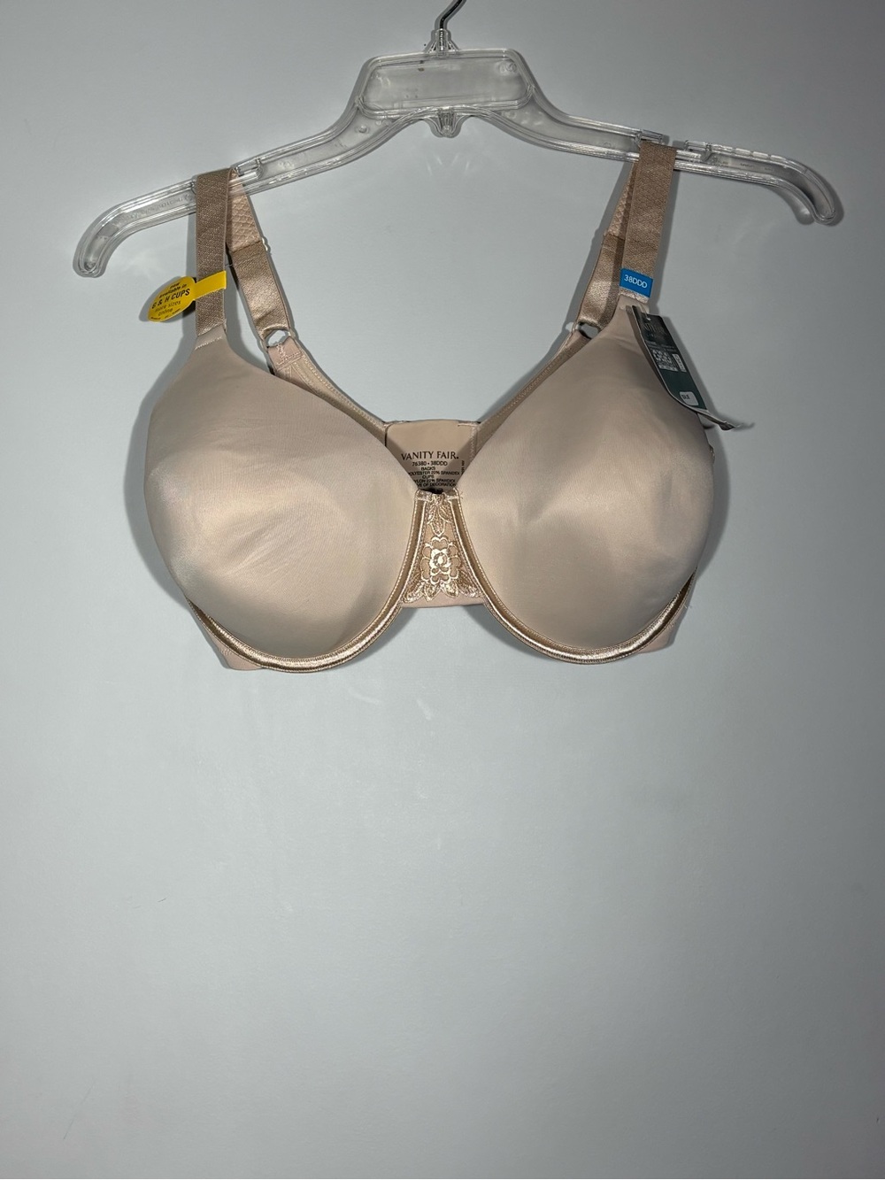 Vanity Fair 76380 Beauty Back Smoothing Underwire Bra Full Figure Beige 38DDD